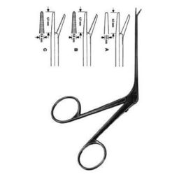 Micro Ear Forceps shaft length 80mm, smooth straight, serrated straight